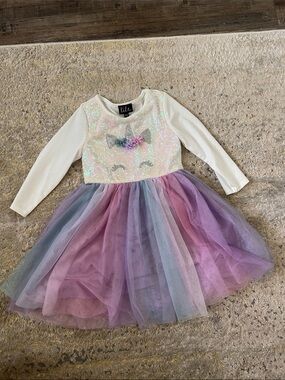 Girls unicorn tulle dress
